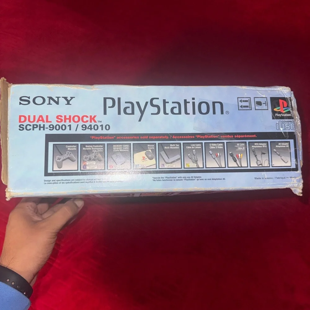 Sony PlayStation 1 Original Complete In Box Set Bundle With Games & Memory Cards
